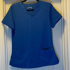 Small Blue NStat Scrub Top